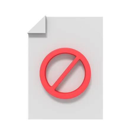 Block Document  3D Icon