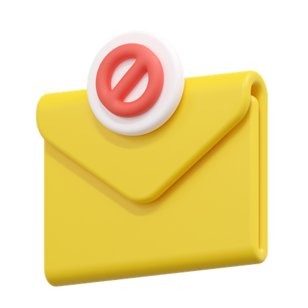 Block email  3D Icon
