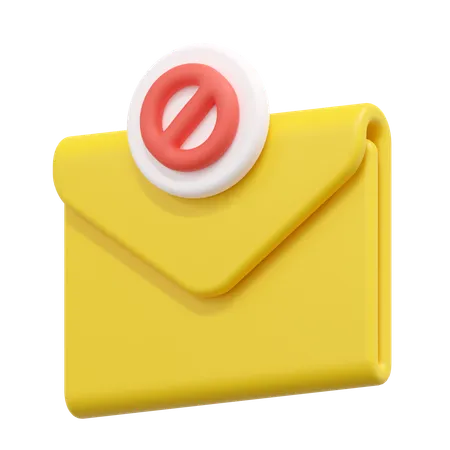 Block email  3D Icon