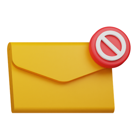 Block Email  3D Icon