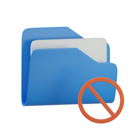 Block Folder  3D Icon