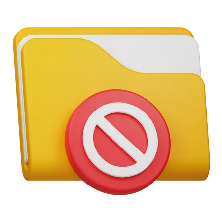 Block Folder  3D Icon