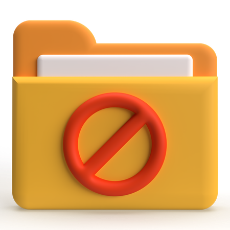 Block Folder  3D Icon