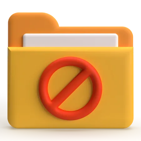 Block Folder  3D Icon