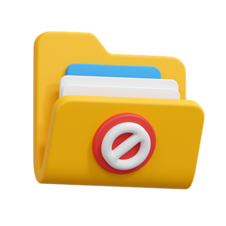 Block folder  3D Icon