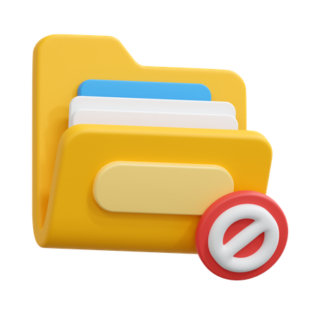 Block folder  3D Icon