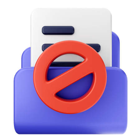 Block Folder  3D Icon