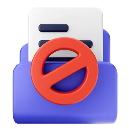 Block Folder  3D Icon