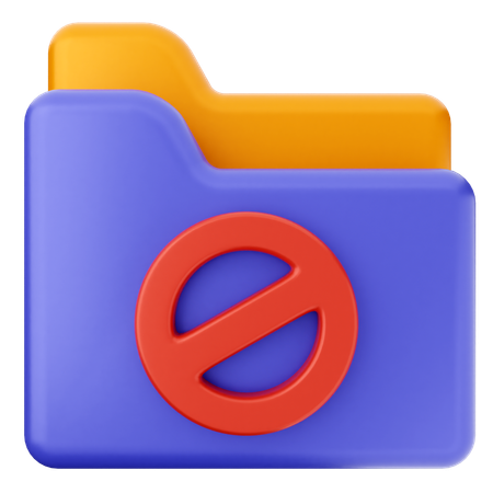 Block Folder  3D Icon