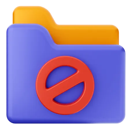 Block Folder  3D Icon