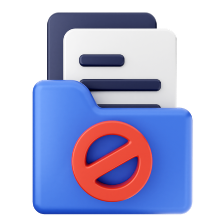 Block Folder  3D Icon