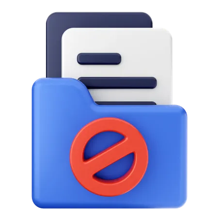 Block Folder  3D Icon