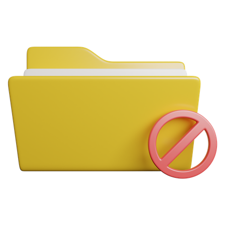 Block Folder  3D Icon