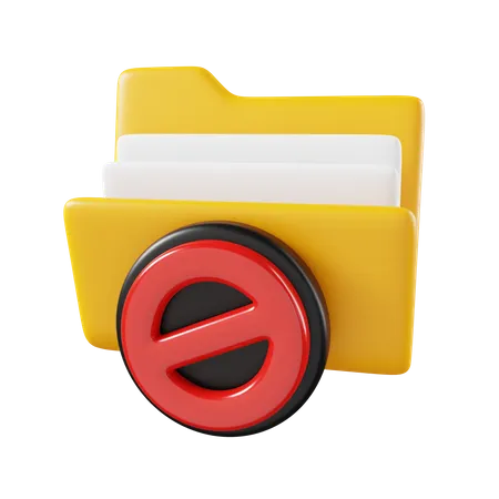 Block Folder  3D Icon