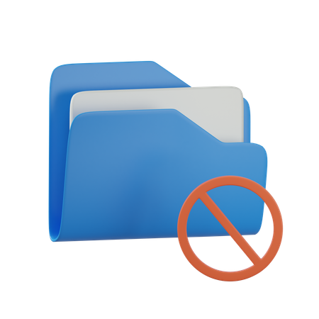 Block Folder  3D Icon