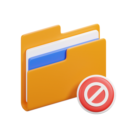 Block Folder  3D Icon