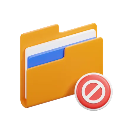 Block Folder  3D Icon