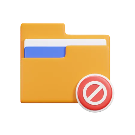 Block Folder  3D Icon