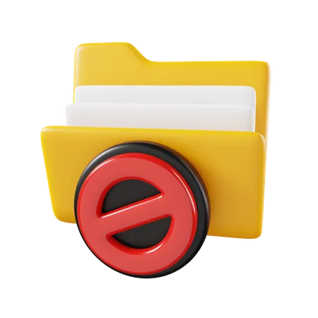 Block Folder 3D Icon