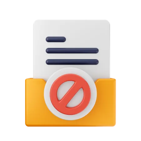 Block Folder 3D Icon