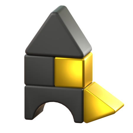 Block House  3D Icon