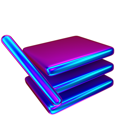 Block Layers  3D Icon