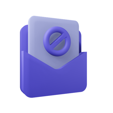 E-Mail blockieren  3D Icon