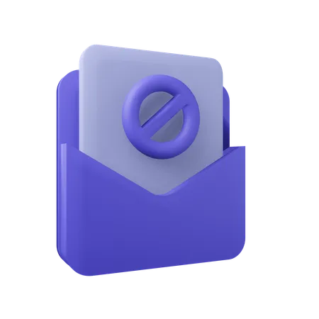 E-Mail blockieren  3D Icon