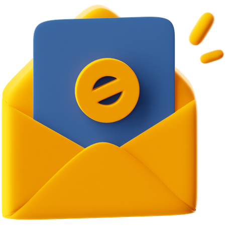 Bloquer le courrier  3D Icon