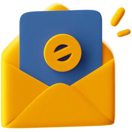 Bloquer le courrier  3D Icon