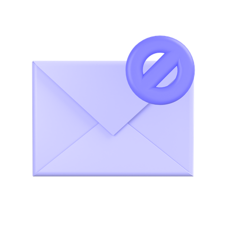 Block Mail  3D Icon