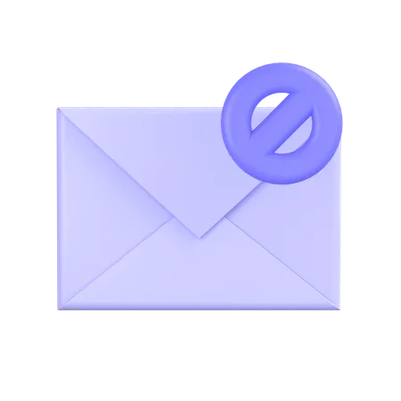 Block Mail  3D Icon