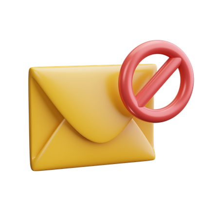 Block Mail  3D Icon