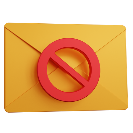 Block Mail  3D Icon