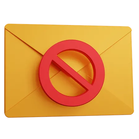 Block Mail  3D Icon