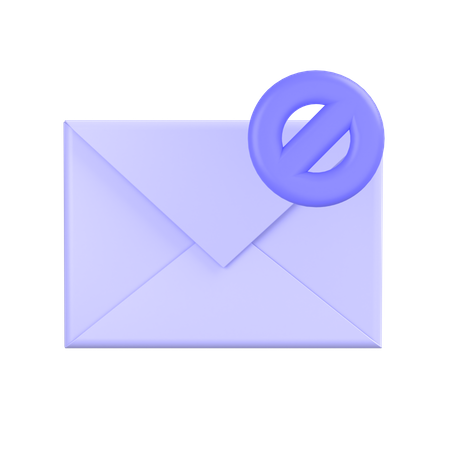 Block-mail 3D Icon