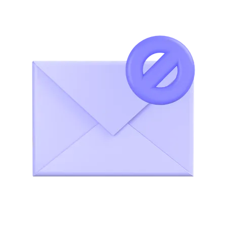 Block-mail 3D Icon