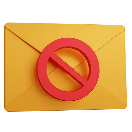 Block Mail 3D Icon