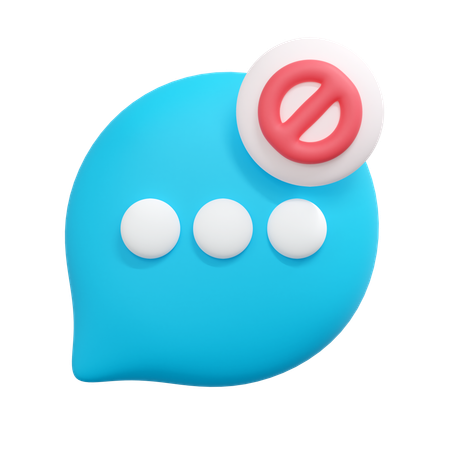 Block message  3D Icon