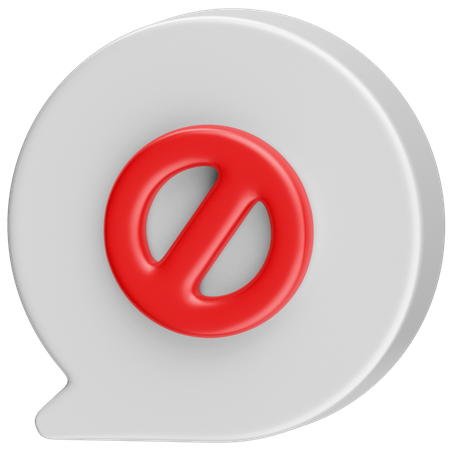 Block Message  3D Icon