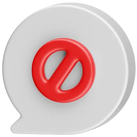 Block Message  3D Icon