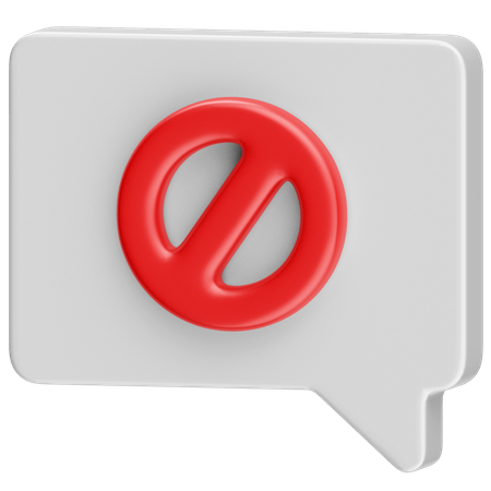 Block Message  3D Icon