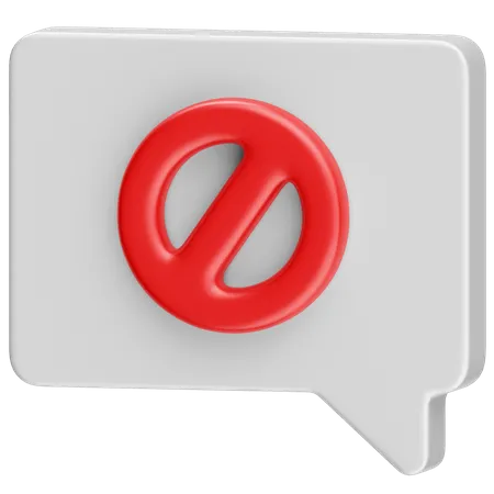 Block Message  3D Icon