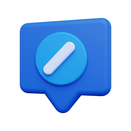 Block Message  3D Icon