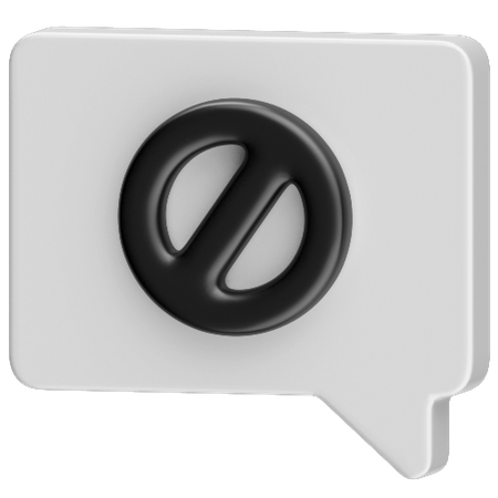 Block Message 3D Icon
