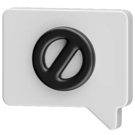 Block Message 3D Icon