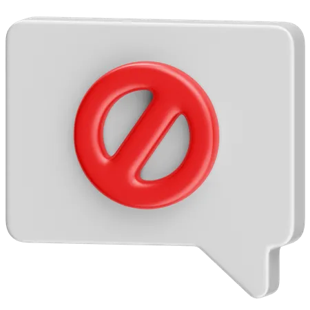 Used To Symbolize Blocking Or Rejecting A Message 3D Icon