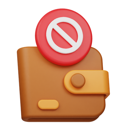 결제 차단  3D Icon