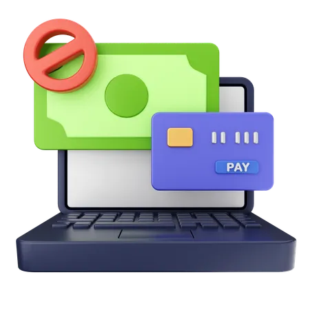 Block Payment  3D Icon