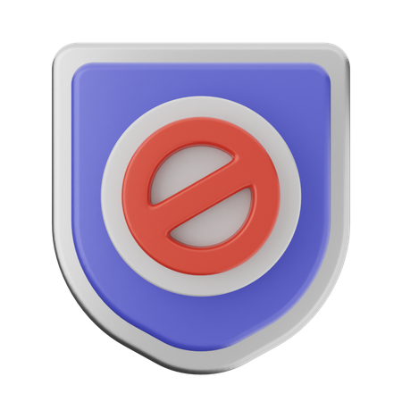 Blockschildschutz  3D Icon